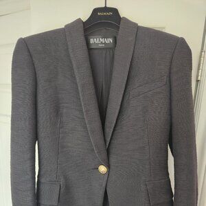 BALMAIN BLACK BLAZER WITH GOLD BUTTONS - SIZE 40 (US 6)